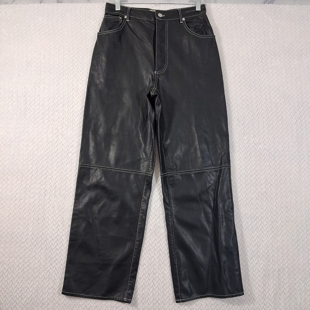 We The Free The It Factor Vegan Leather Pants Size 6 Black.